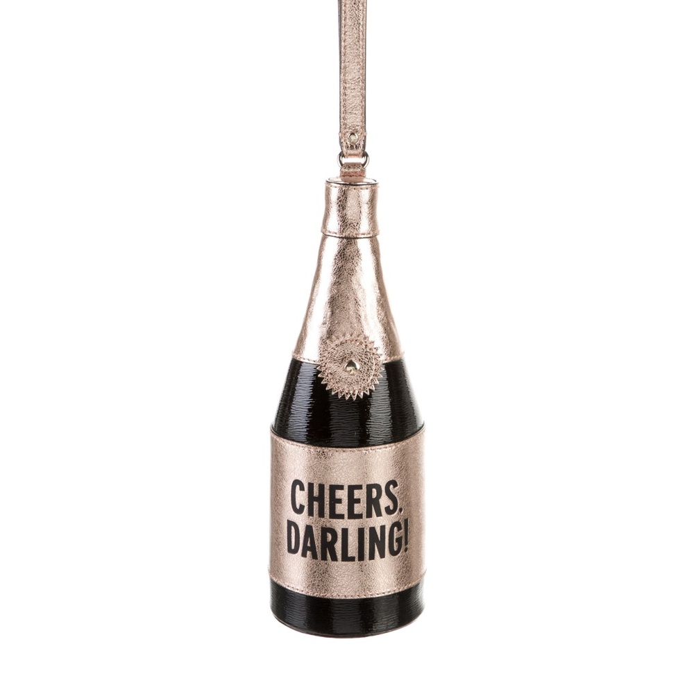 Kate spade Cheers darling champagne bottle wristlet handbag